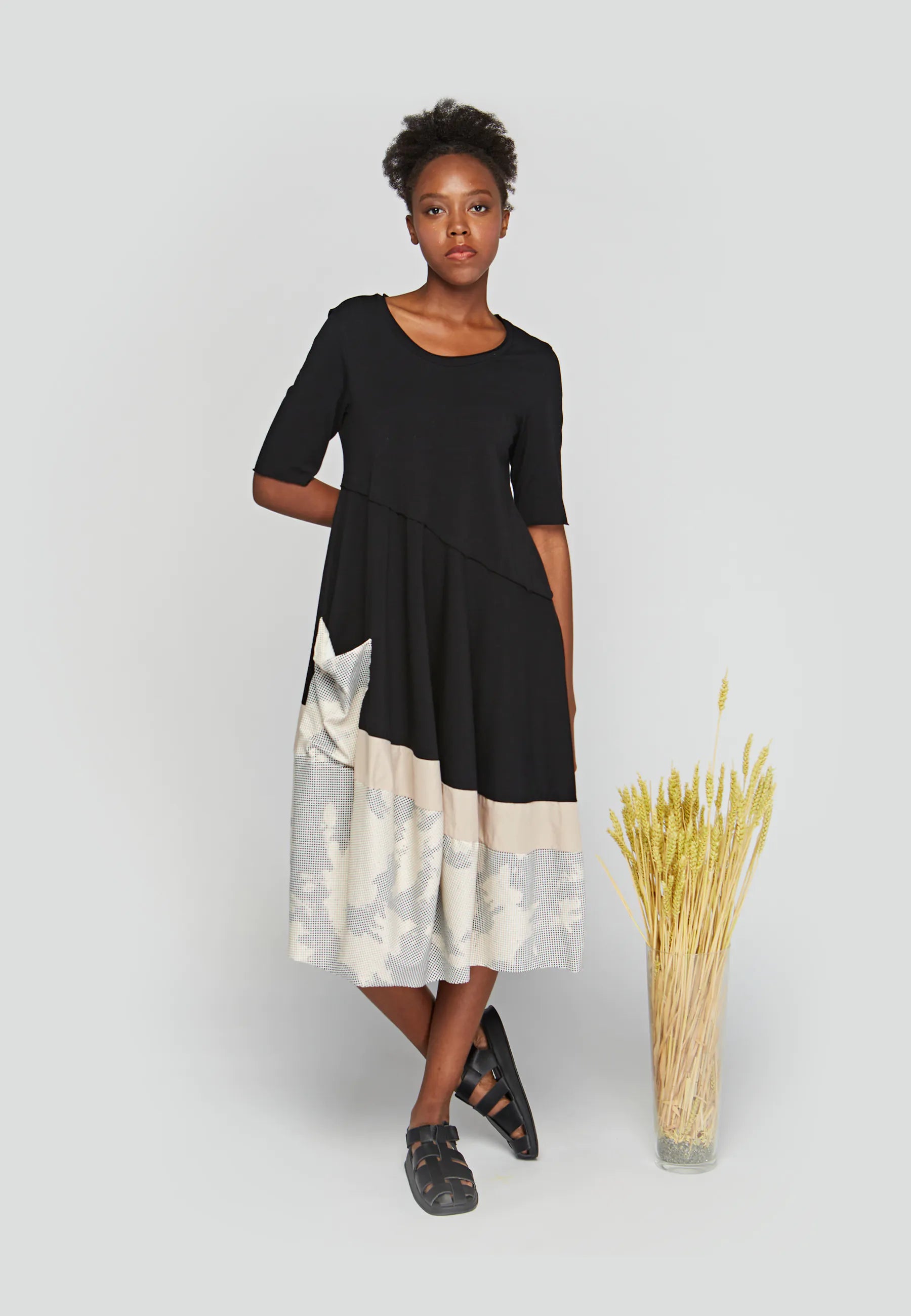 SELENE Long, cotton jersey dress SELENE Long, cotton jersey dress