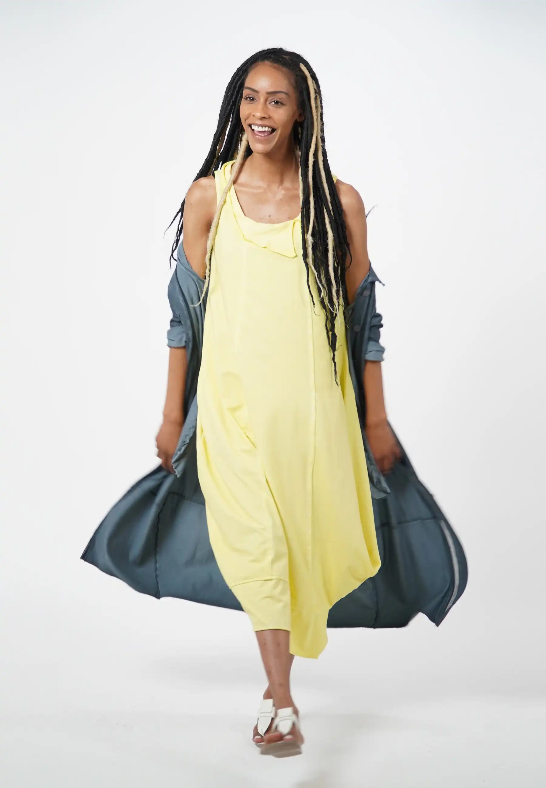 sleeveless asymmetrical dress Adrianna Papell Plus Size Jersey Beaded Long Sleeveless Dress