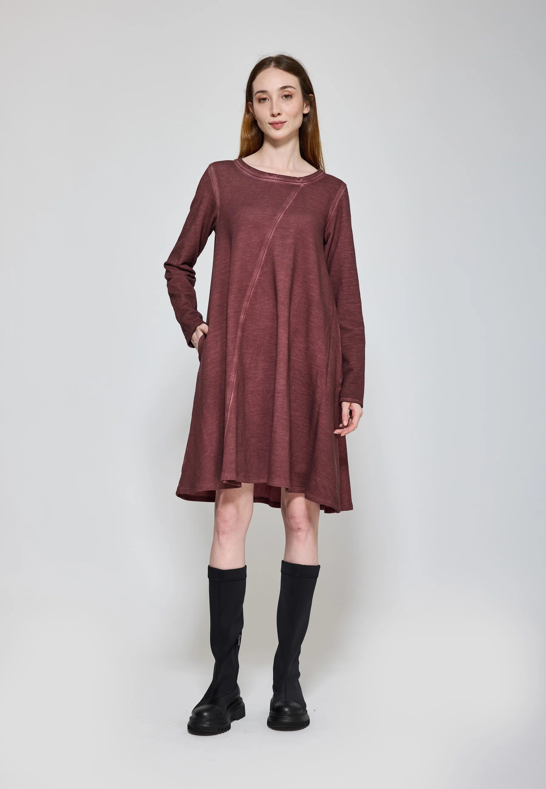 FAY Diagonal-Cut Jersey Dress