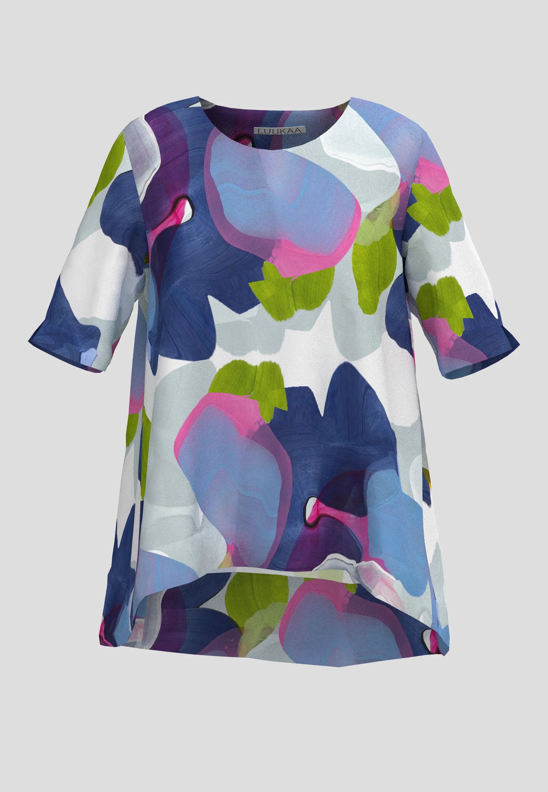 ISENZA Brush stroke printed cropped shirt – LUUKAA ISENZA Brush stroke printed cropped shirt – LUUKAA